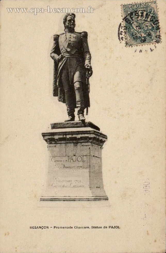 BESANÇON - Promenade Chamars. Statue de Pajol
